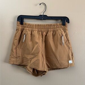 Vuori Women's Athletic Shorts in Tan
